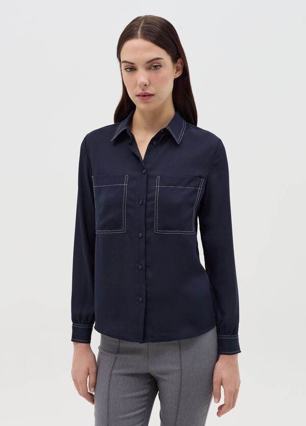 Ovs Camicia con cuciture a contrasto