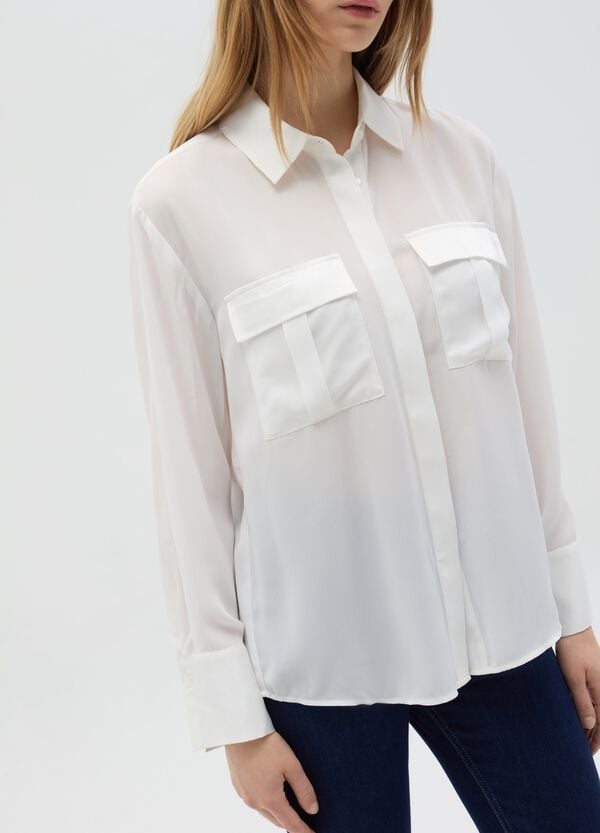 Ovs Camicia Con Dettagli In Satin