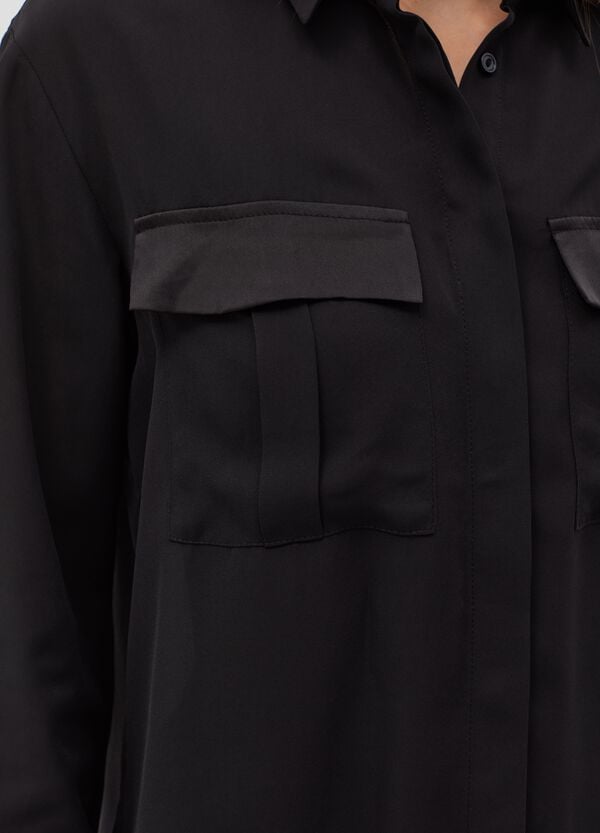 Ovs Camicia Con Dettagli In Satin