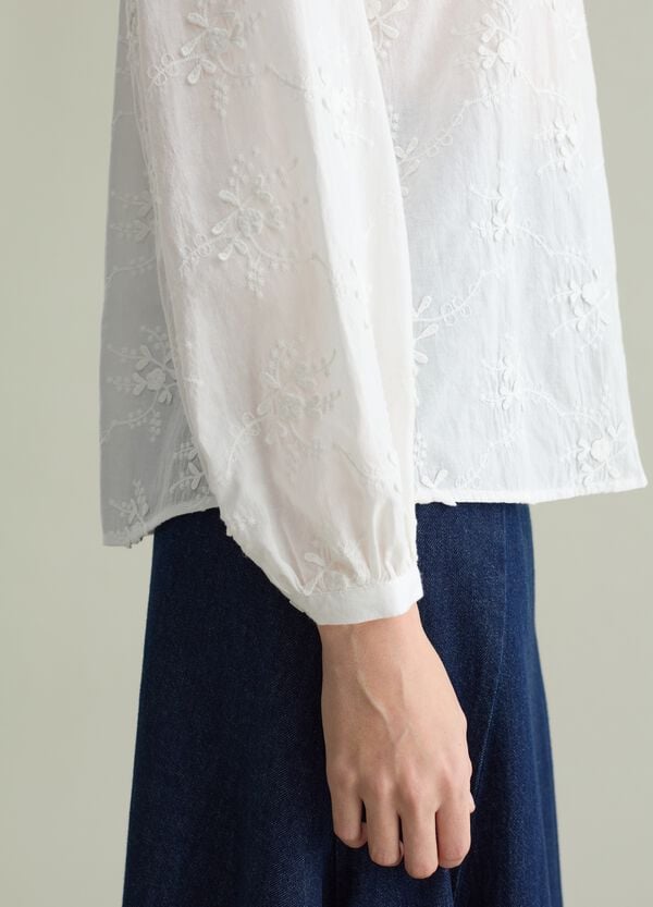 Ovs Camicia Con Ricamo Floreale All-over