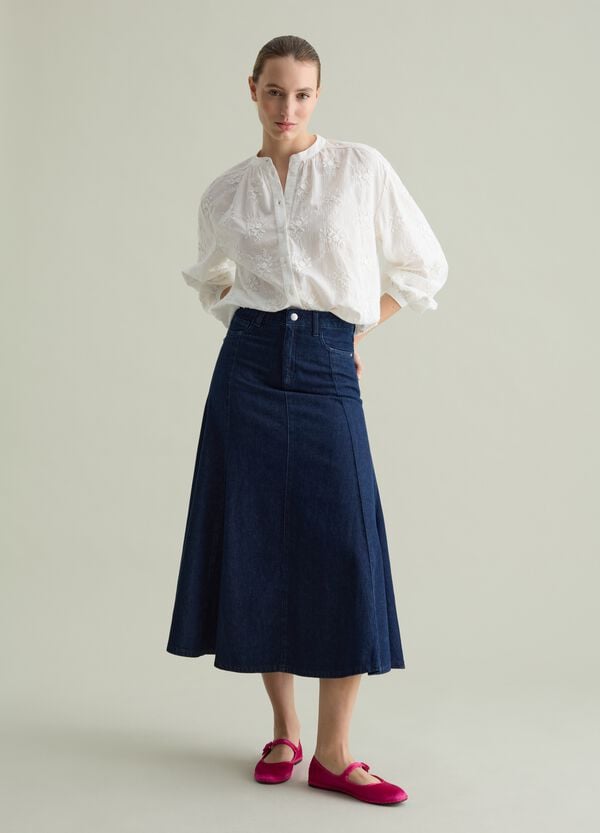 Ovs Camicia con ricamo floreale all-over