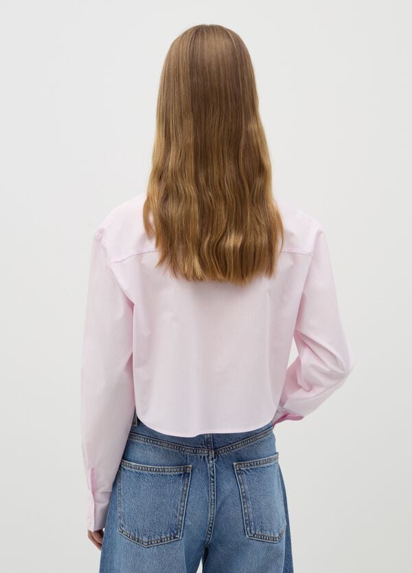 Ovs Camicia Crop In Cotone