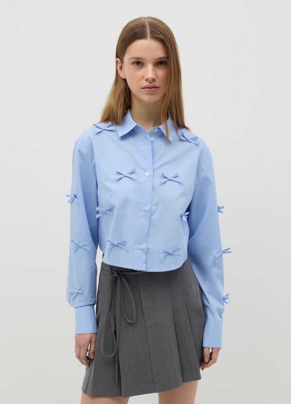 Ovs Camicia Crop In Cotone