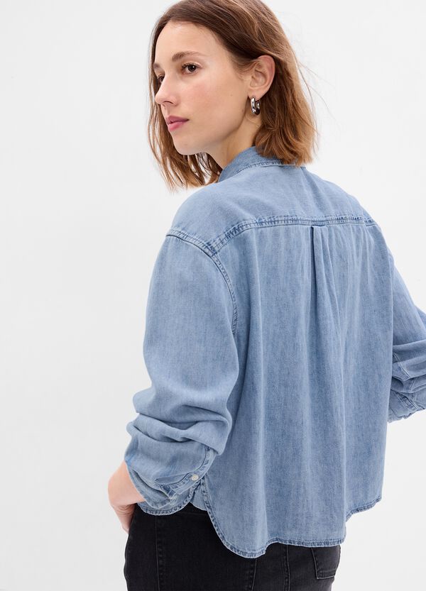 Ovs Camicia Crop In Denim
