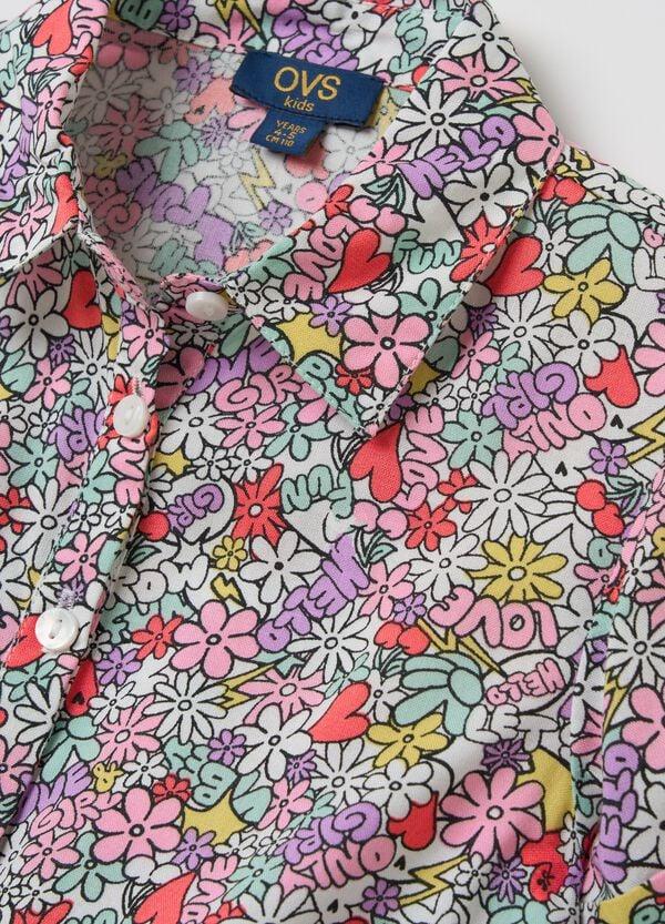 Ovs Camicia Crop In Fantasia Floreale