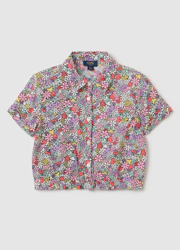 Ovs Camicia crop in fantasia floreale