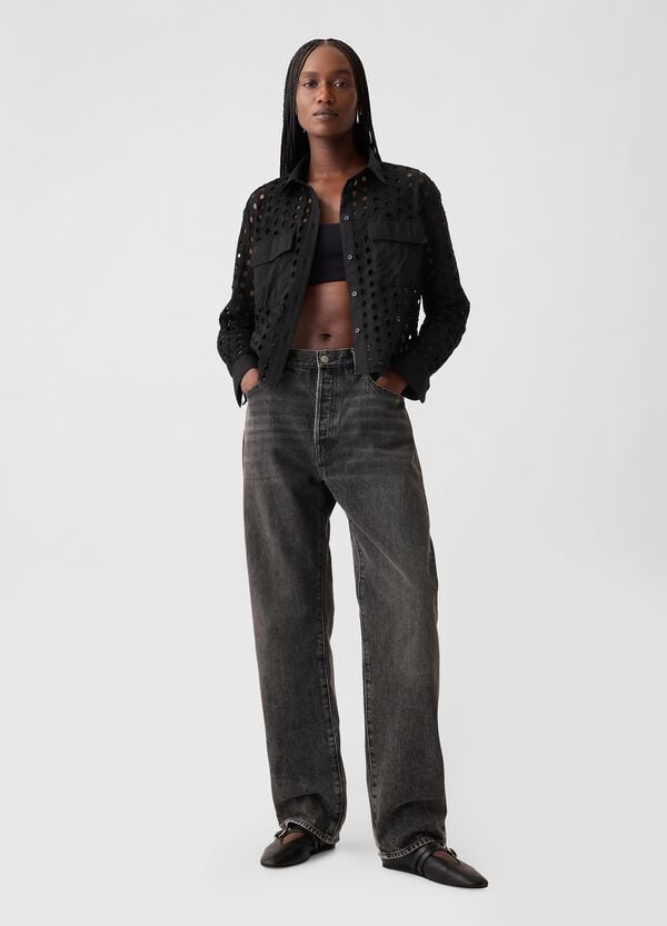 Ovs Camicia Cropped Con Dettagli Traforati