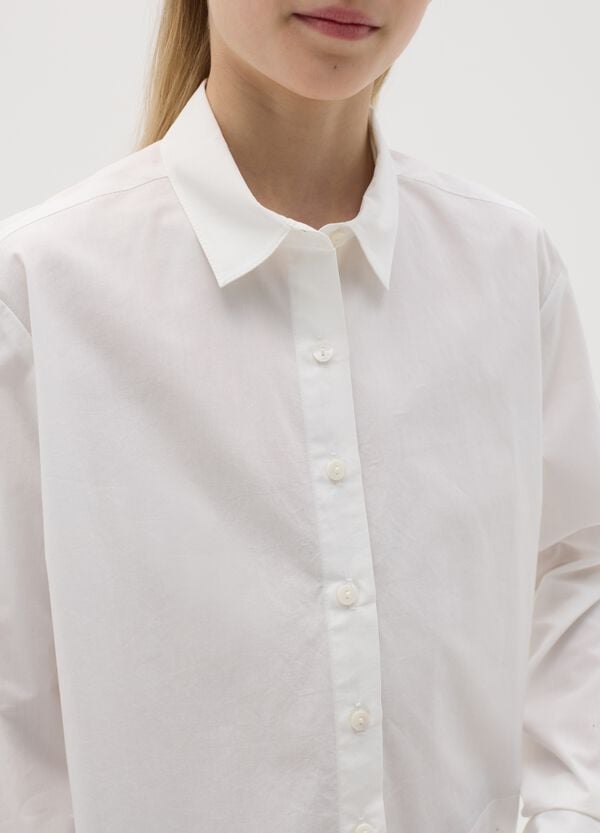 Ovs Camicia Cropped Fit In Cotone