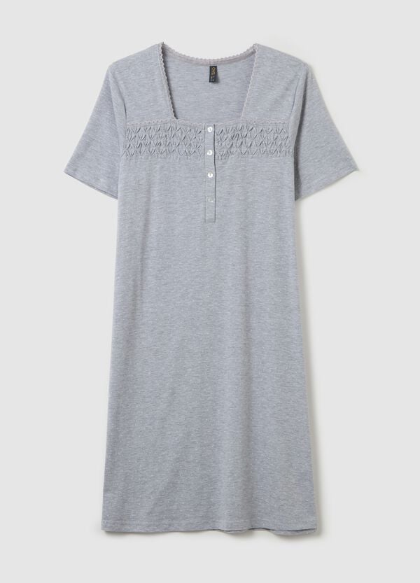 Ovs Camicia da notte a micro pois con dettaglio