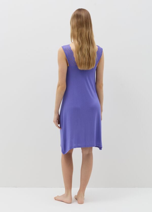 Ovs Camicia Da Notte Con Pizzo Sangallo