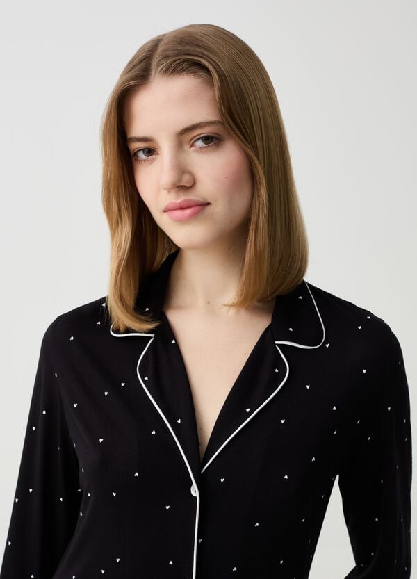 Ovs Camicia Da Notte Con Stampa Cuoricini