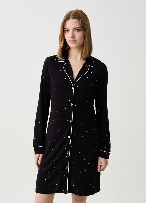 Ovs Camicia da notte con stampa cuoricini