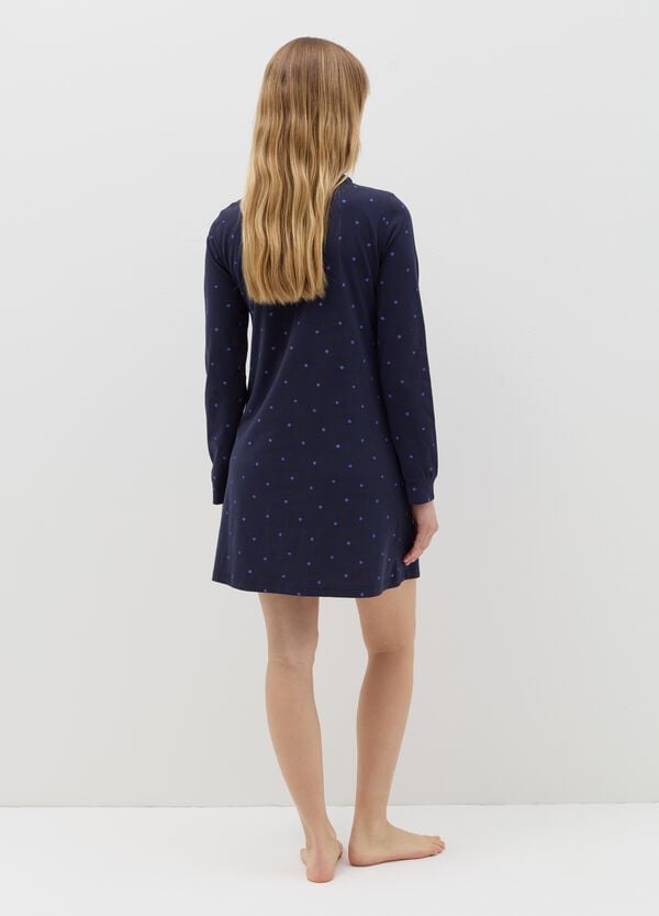 Ovs Camicia Da Notte In Cotone Fantasia Pois