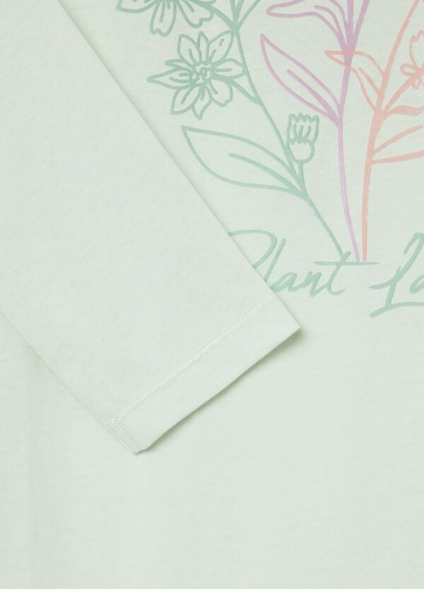 Ovs Camicia Da Notte In Cotone Stampa "Plant Lady"