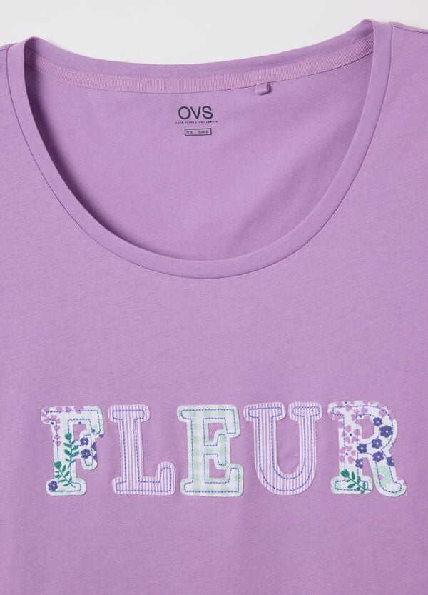Ovs Camicia Da Notte In Cotone Viola