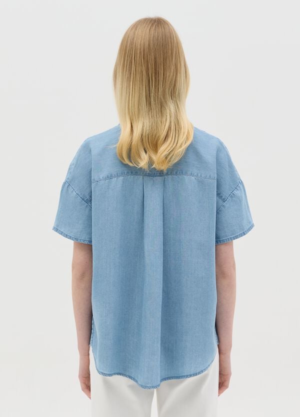 Ovs Camicia Denim A Maniche Corte