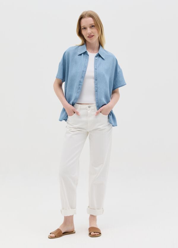 Ovs Camicia denim a maniche corte