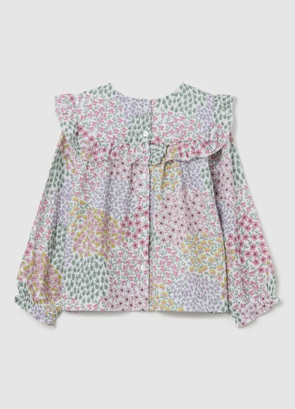 Ovs Camicia Floreale Con Rouches
