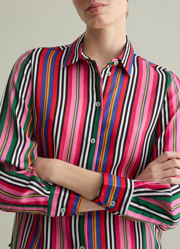 Ovs Camicia Fluida A Righe Multicolor