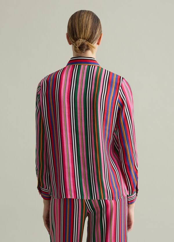 Ovs Camicia Fluida A Righe Multicolor
