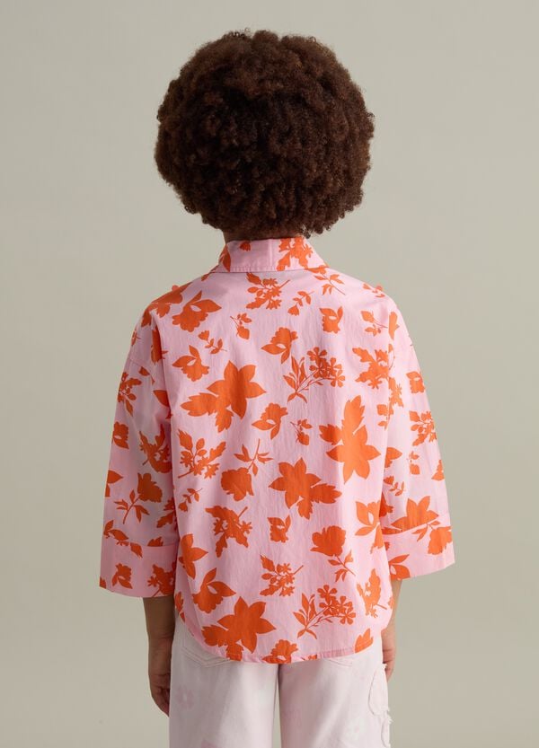 Ovs Camicia Foliage In Cotone Con Tondini