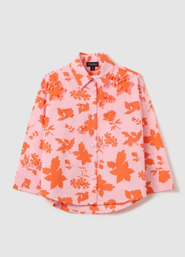 Ovs Camicia Foliage In Cotone Con Tondini