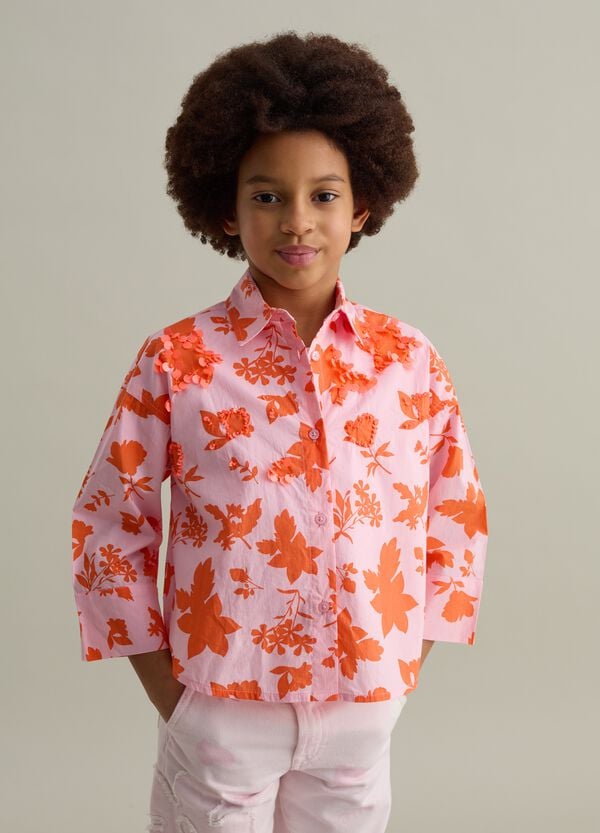 Ovs Camicia foliage in cotone con tondini