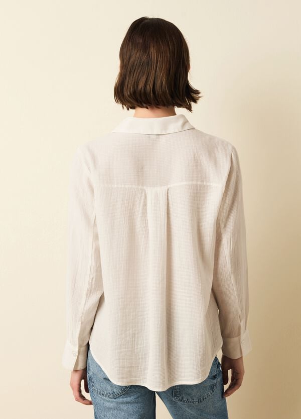 Ovs Camicia Garzata Con Dettagli In Sangallo