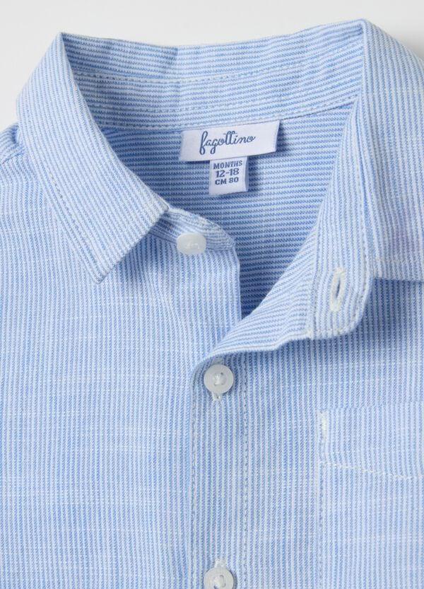 Ovs Camicia In Cotone A Righe Con Tasca