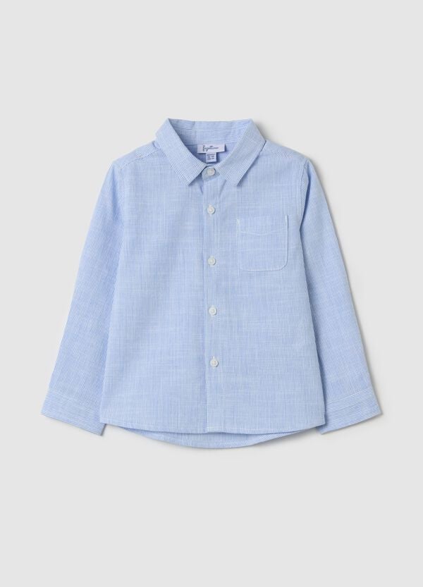 Ovs Camicia in cotone a righe con tasca