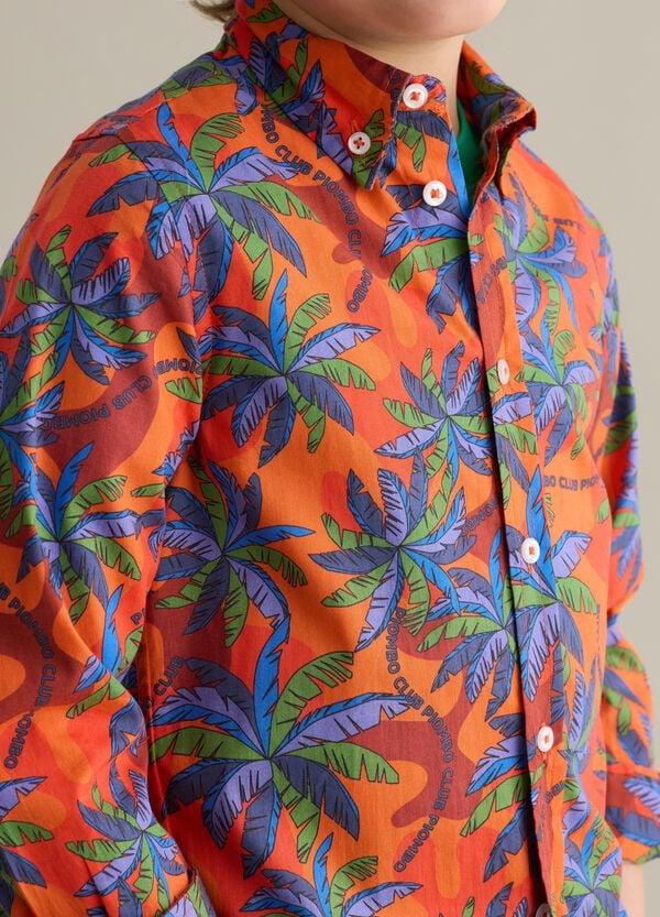 Ovs Camicia In Cotone Button-down Con Stampa Palme