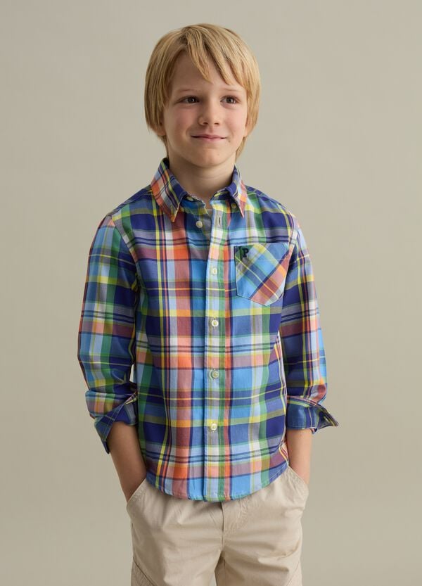 Ovs Camicia In Cotone Con Fantasia Check