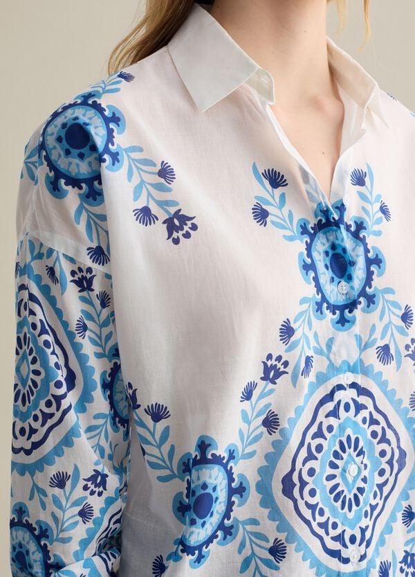 Ovs Camicia In Cotone Con Motivo Etnico