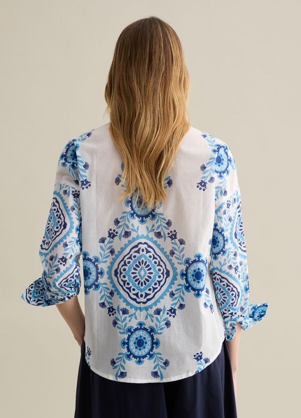 Ovs Camicia In Cotone Con Motivo Etnico