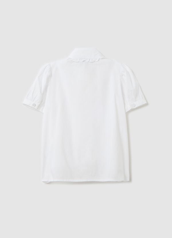 Ovs Camicia In Cotone Con Pizzo E Ricamo Floreale