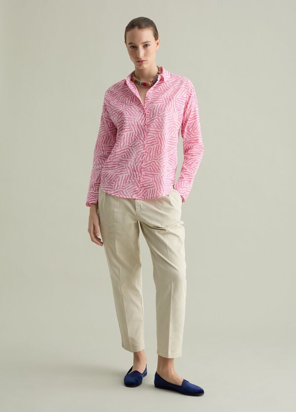 Ovs Camicia In Cotone Con Stampa Fantasia