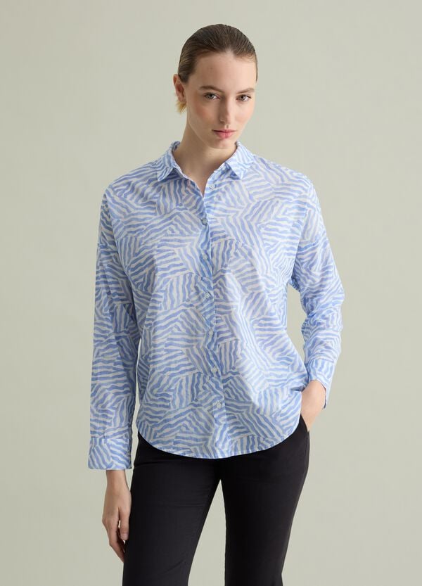 Ovs Camicia In Cotone Con Stampa Fantasia