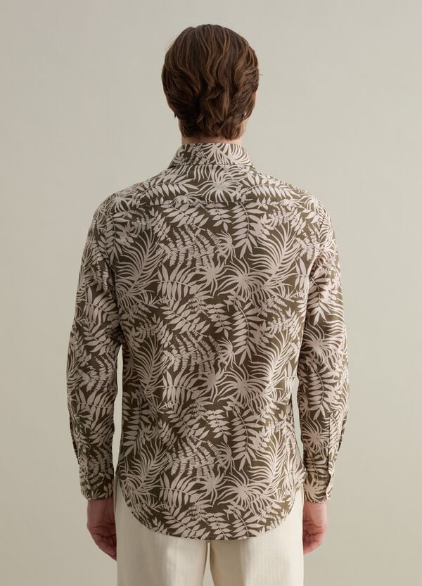 Ovs Camicia In Cotone Con Stampa Foliage