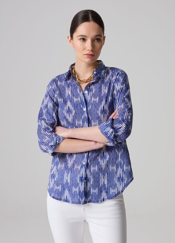 Ovs Camicia in cotone con stampa ikat