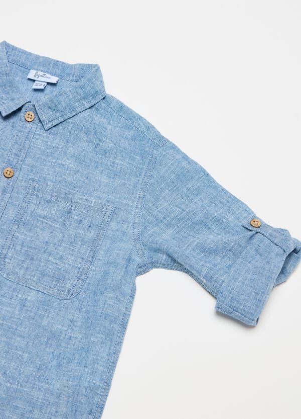 Ovs Camicia In Cotone E Lino