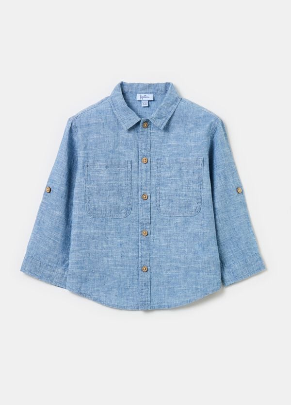 Ovs Camicia in cotone e lino