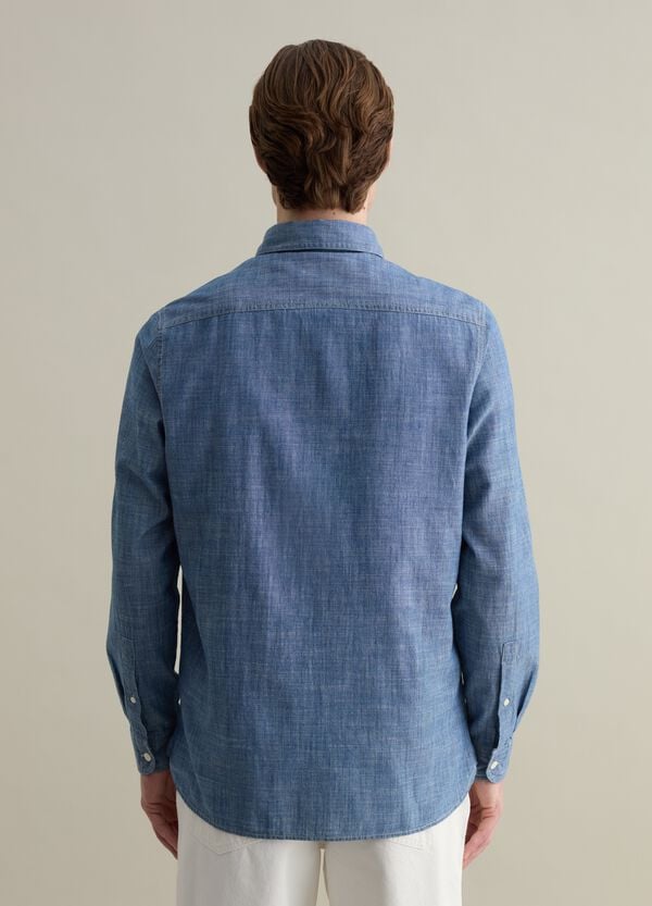 Ovs Camicia In Cotone Fiammato Con Tasche
