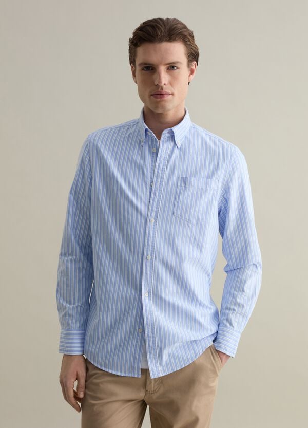 Ovs Camicia In Cotone Oxford A Righe