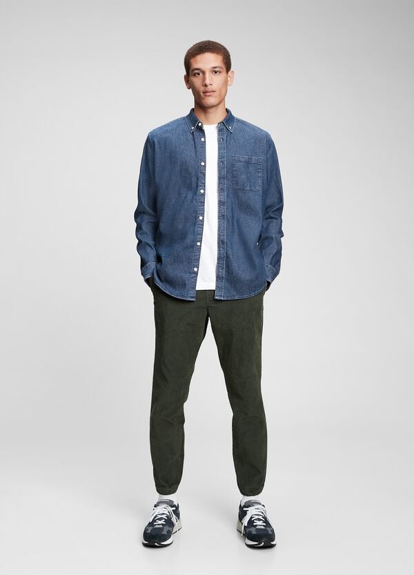 Ovs Camicia In Denim Con Tasca