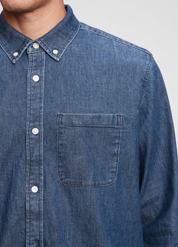 Ovs Camicia In Denim Con Tasca