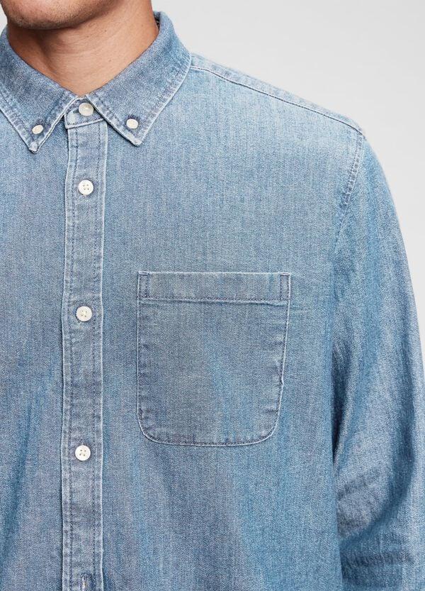 Ovs Camicia In Denim Con Tasca