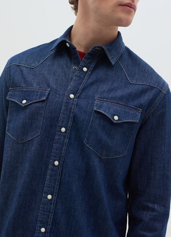 Ovs Camicia In Denim Con Tasche