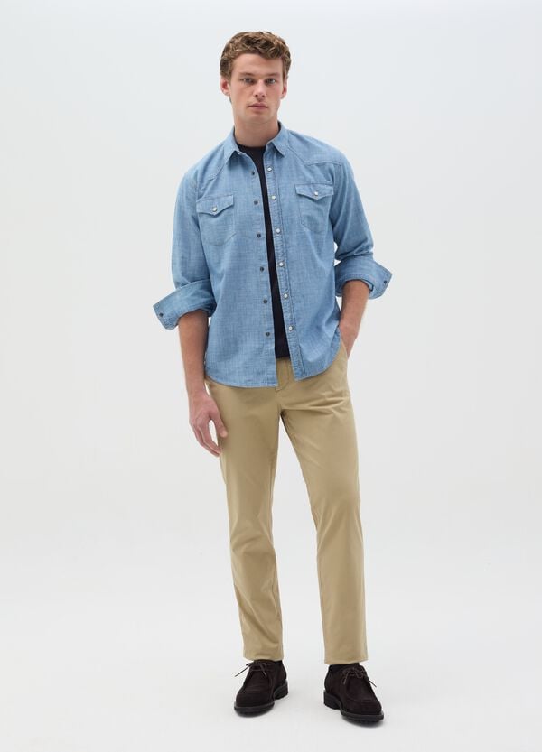 Ovs Camicia In Denim Con Tasche