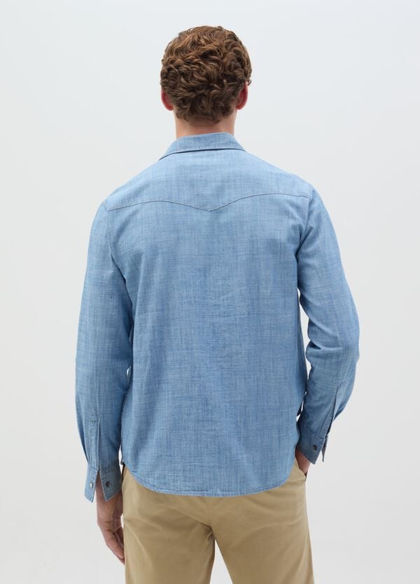 Ovs Camicia In Denim Con Tasche