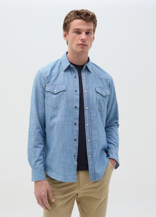 Ovs Camicia in denim con tasche